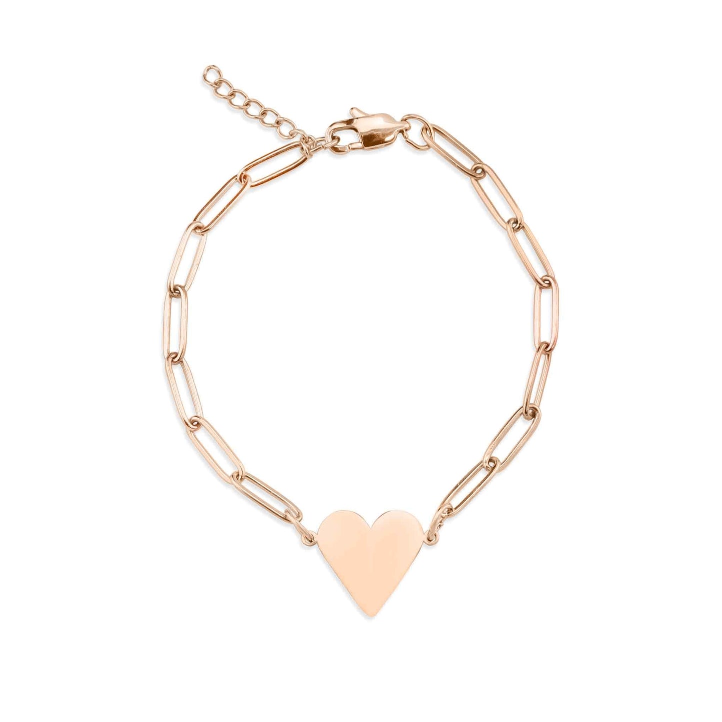 Paperclip heart bracelet, Christmas gift idea, Personalized engraved name heart bracelet