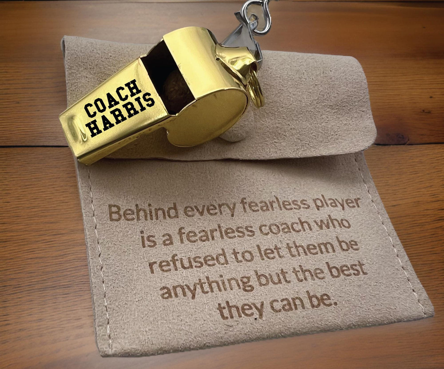 Personalized whistle, gold whistle, engraved whistle, coach whistle, coach gift, football coach gift, coach gift ideas, bag or box included