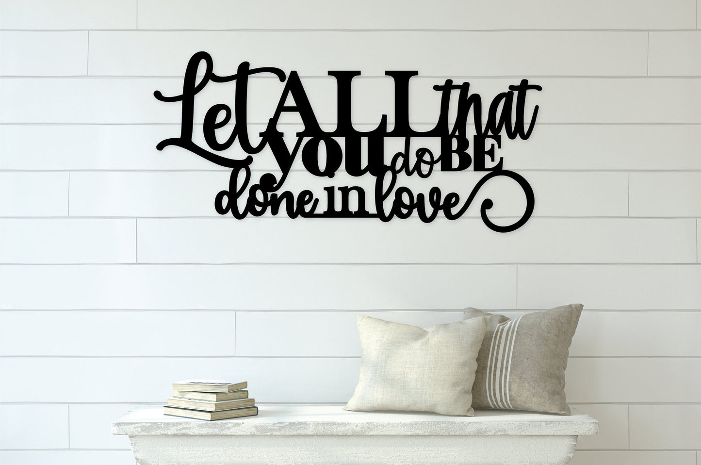 Let all that you do be done with love wood sign, Christian sign, bible verse decor, room decor, home decor, home inspiration, wall decor