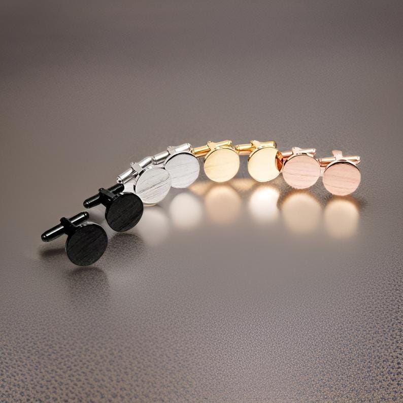 Custom Engraved Cufflinks | Dad Cufflinks | Groom, Groomsmen, Father of the Bride Gift | Wedding or Special Occasion Handwritten Note