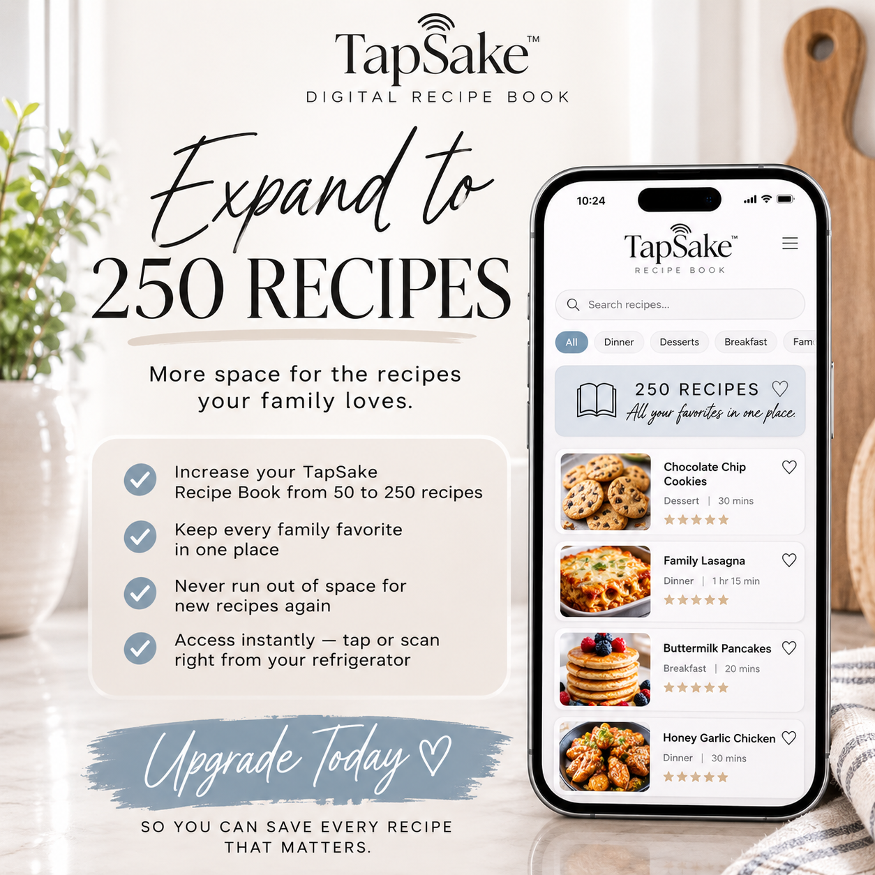 Expand to 250 Recipes