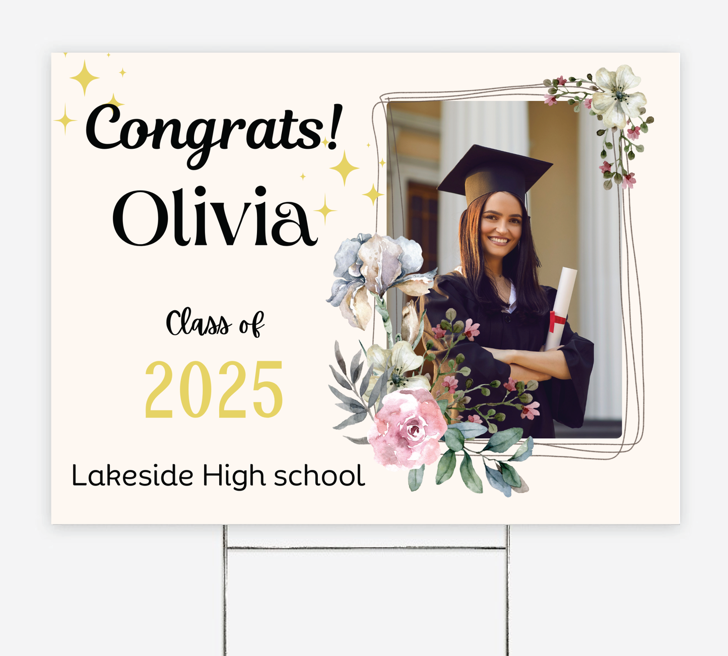 Personalized Graduation Yard Sign