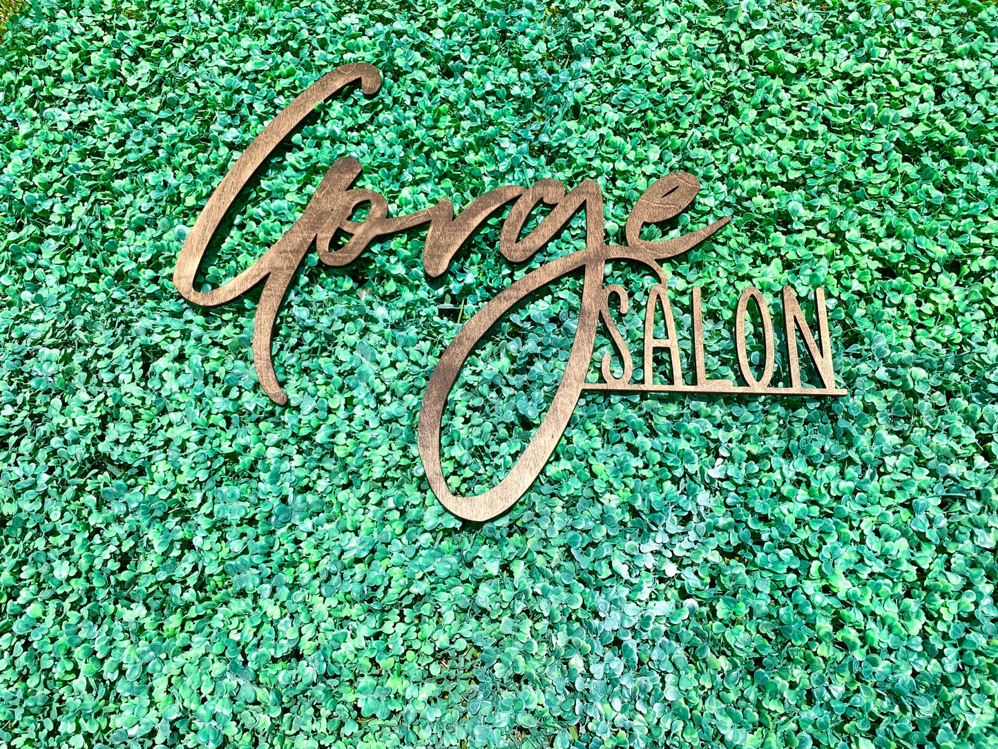Custom wooden business logo sign, salon sign, custom salon sign, custom business sign, wood sign, pretty wood sign