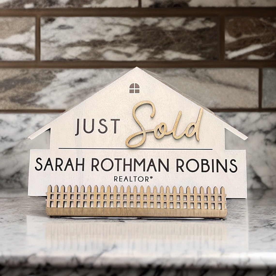Real estate house closing sign with fence, just closed real estate sign, real estate agent closing sign, fun closing sign, realty sign cute