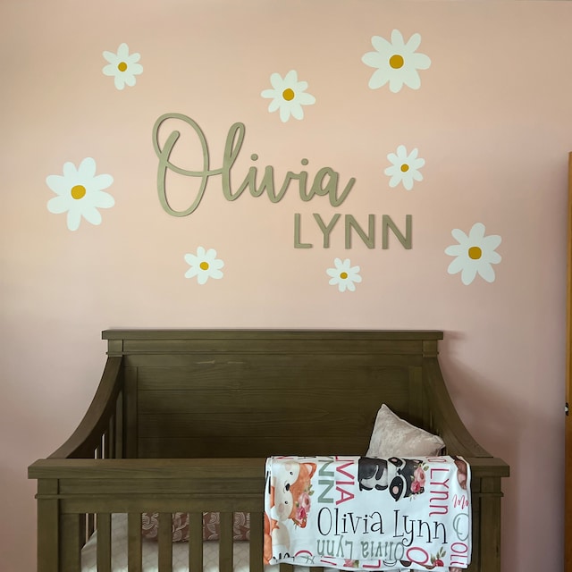 First and middle name sign - individual letters for middle name - stain options