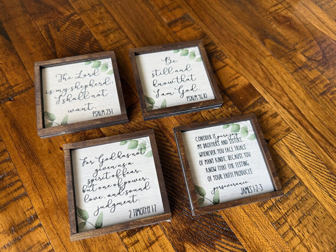 Farmhouse frame style scripture refrigerator magnets, scripture, Christian gift, Scripture magnets