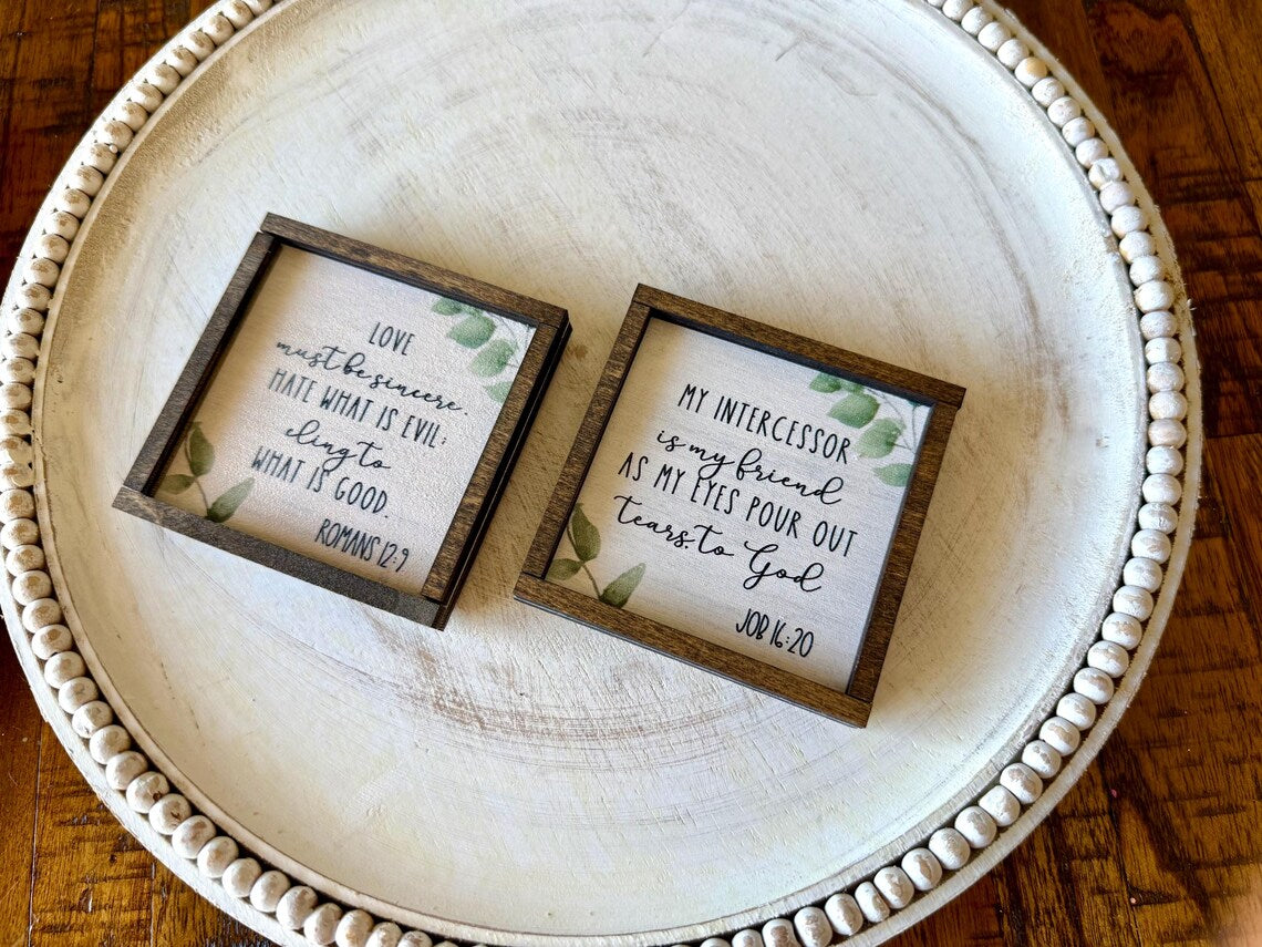 Farmhouse frame style scripture refrigerator magnets, scripture, Christian gift, Scripture magnets