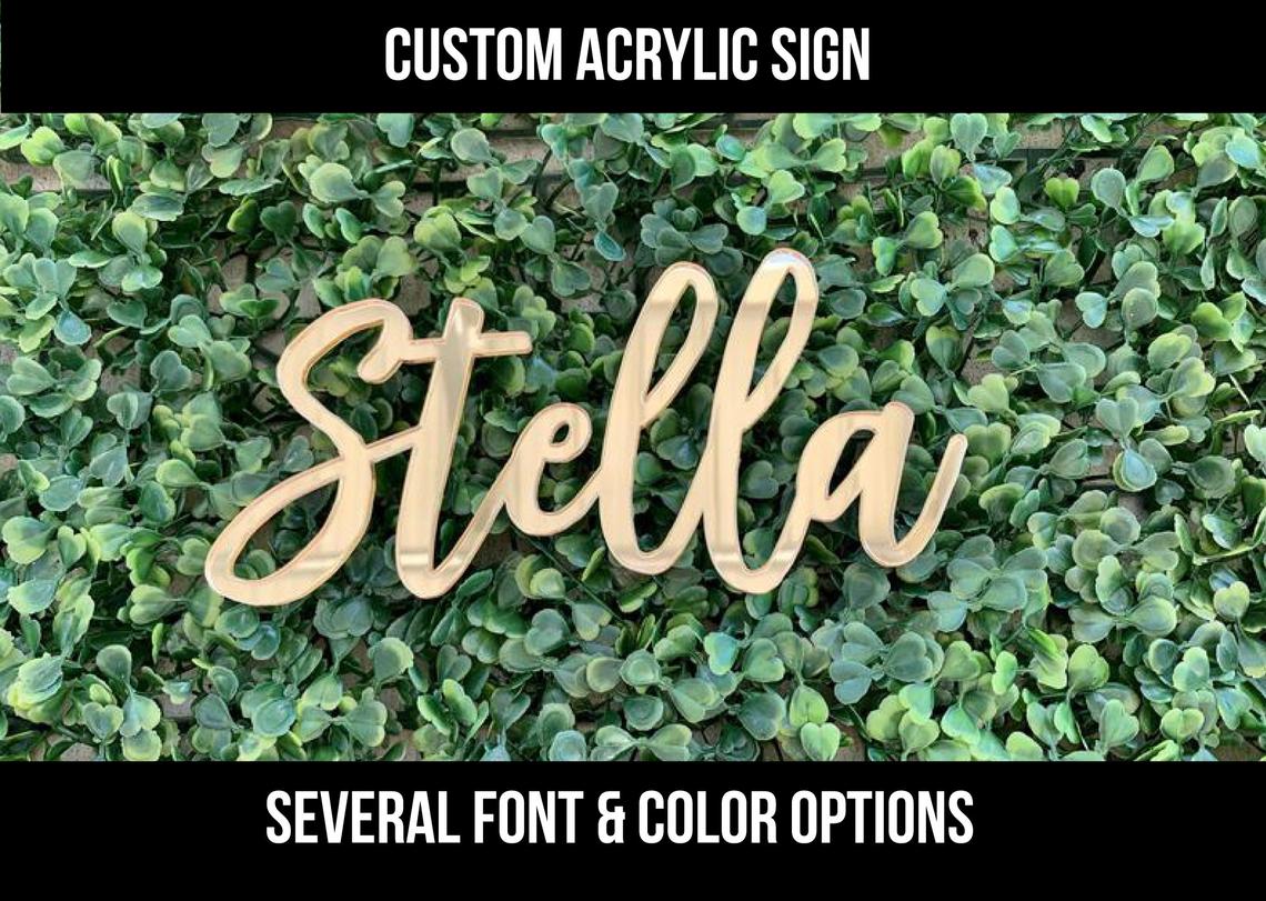 Custom Acrylic Name Sign - Happyism, Inc. Engraving