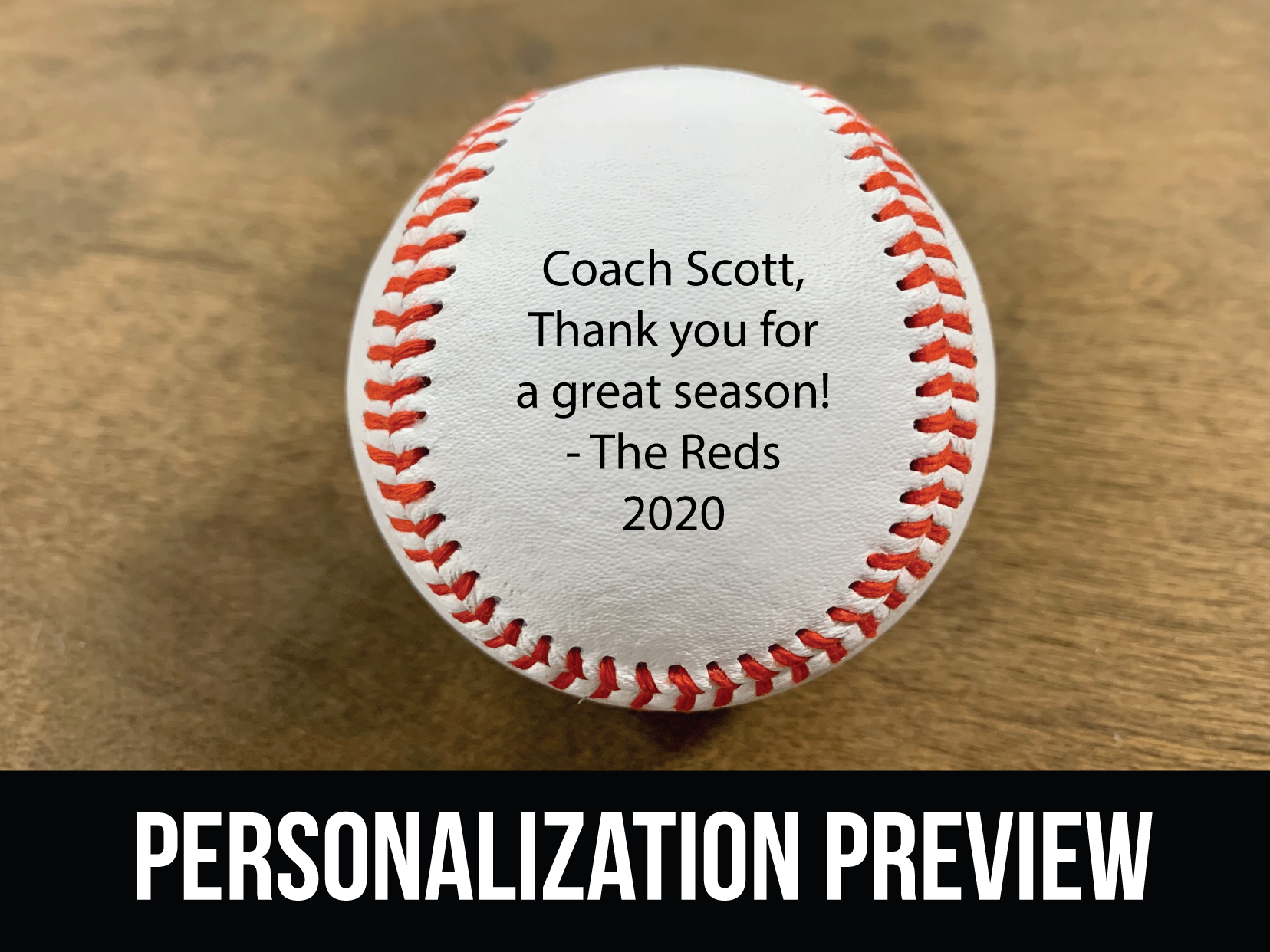 Custom Engraved Baseball - Interactive Preview - Happyism, Inc. Engraving