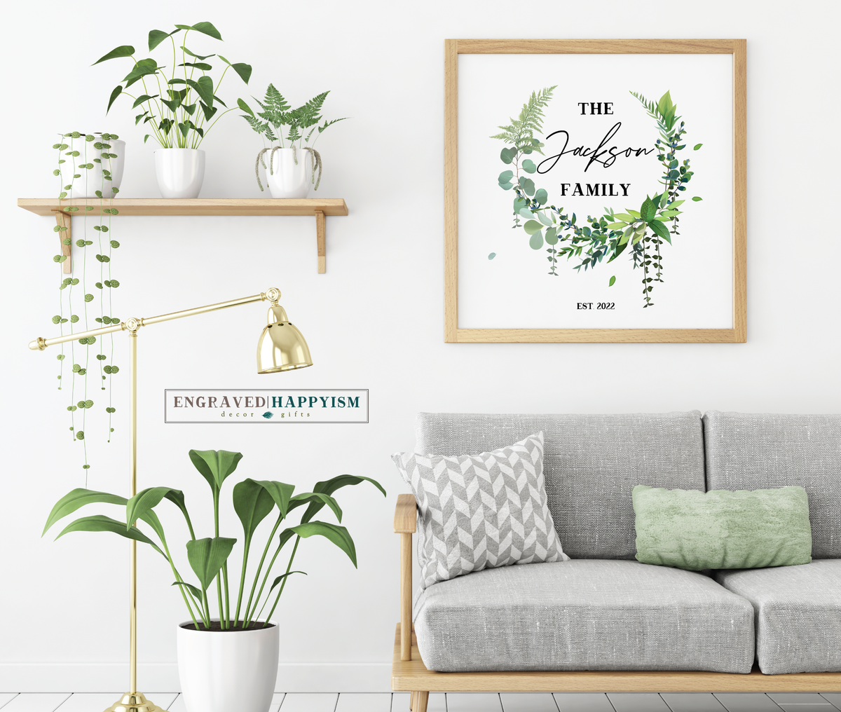 Farmhouse family name sign