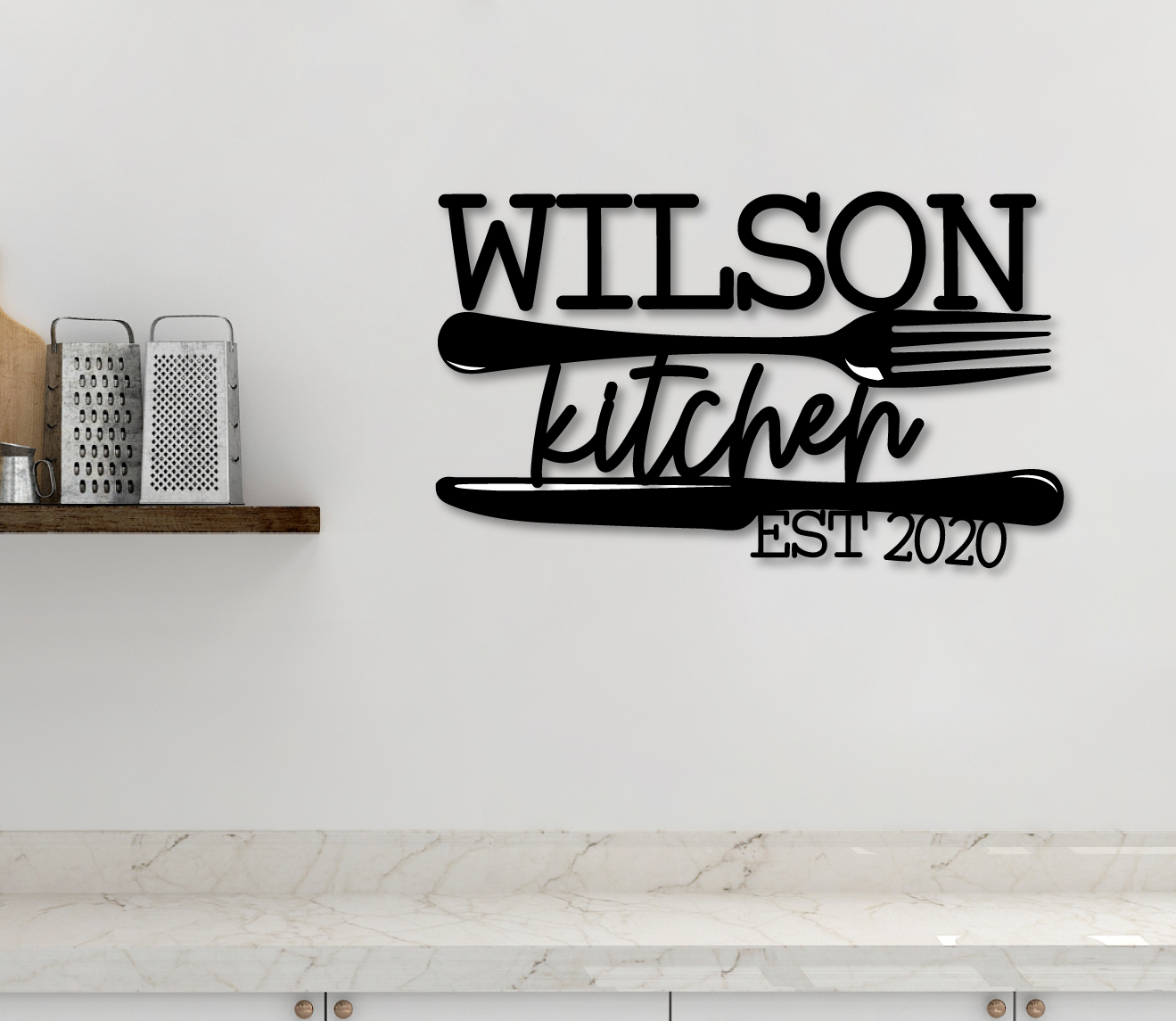 Custom Kitchen Family Name Sign - Happyism, Inc. Engraving