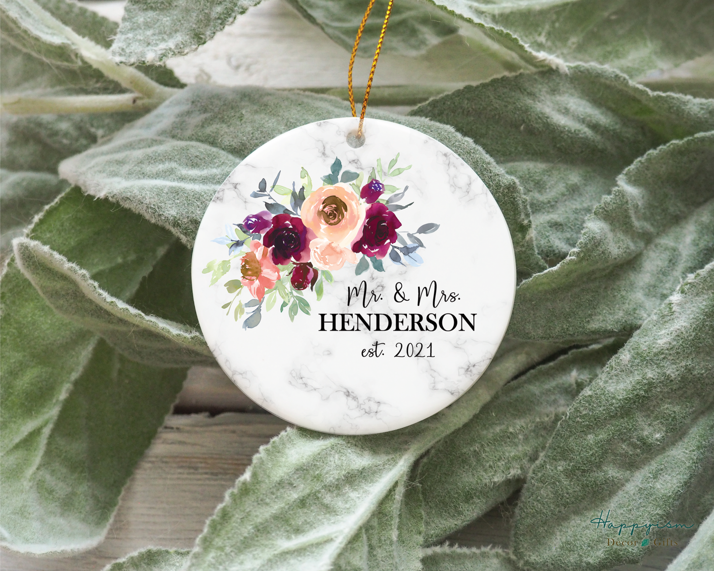 Christmas ornament - Newlyweds ornament - Design #110