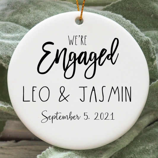 Christmas ornament - Engagement ornament - Design #115
