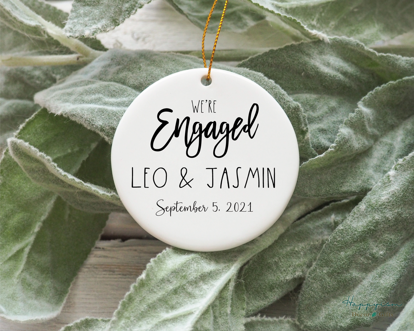 Christmas ornament - Engagement ornament - Design #115