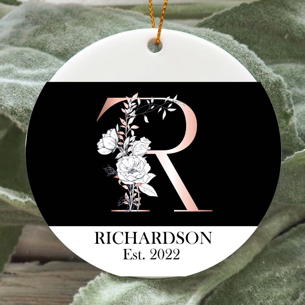 Christmas ornament - Newlyweds ornament - Design #116