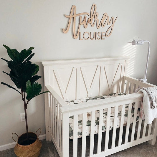 First and middle name sign - individual letters for middle name - paint options