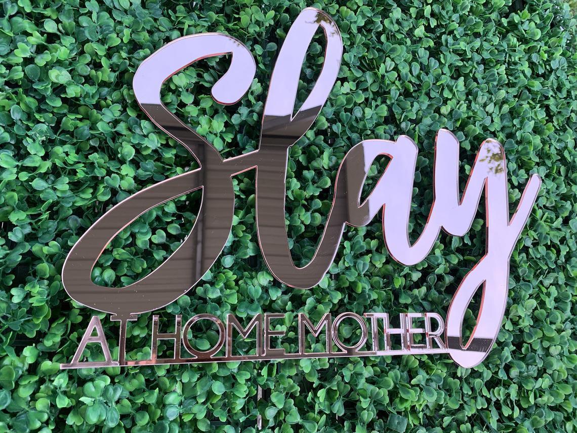 Acrylic business name outlets sign {Custom}