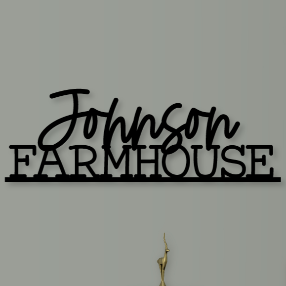 Family Name Farmhouse Sign - Happyism, Inc. Engraving