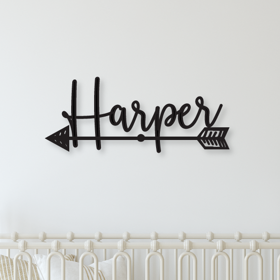 Name Sign with Arrow - Happyism, Inc. Engraving