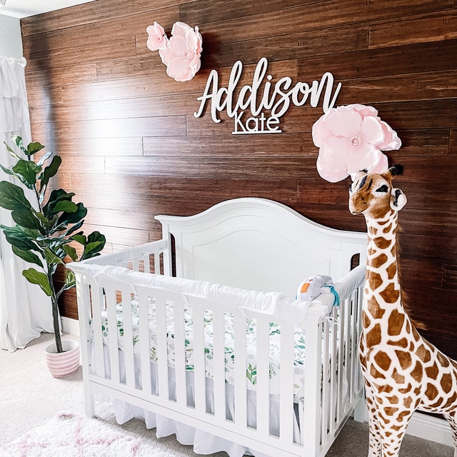 Middle Name Wooden Name Signs For Nursery Two Layer Wooden Name