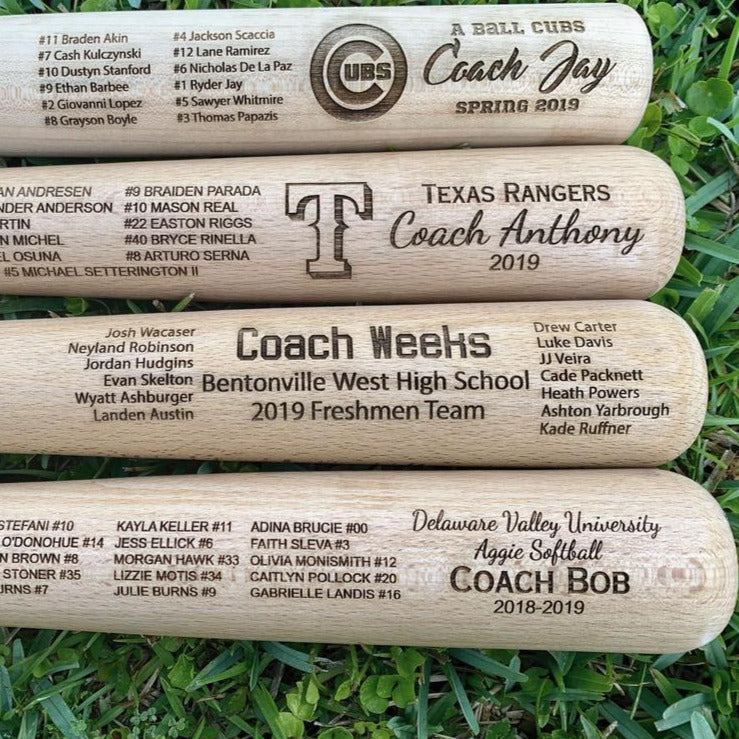 Engraved Full Size Coach Bat - Happyism, Inc. Engraving 