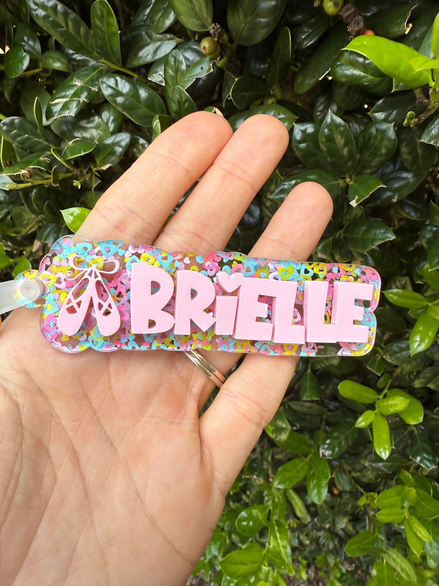 Custom Dance Bag Tag | Personalized Glitter Ballet Shoes Keychain