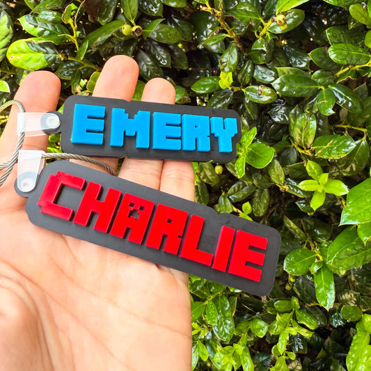 Gamer name tag, Personalized Bag Tag – Custom Acrylic Name Tag for Backpacks, Sports Bags, or Travel