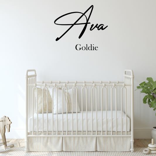 First and middle name sign - individual letters for middle name - paint options