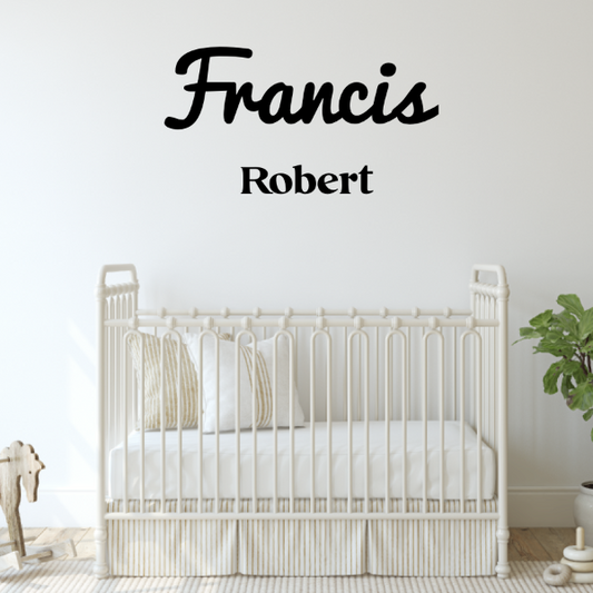 First and middle name sign - individual letters for middle name - paint options