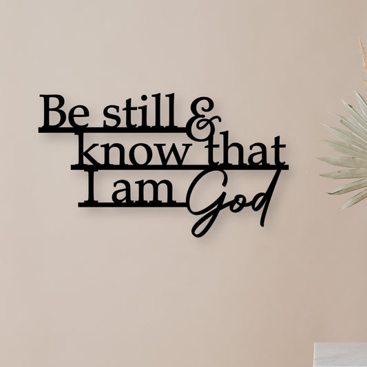 Be still and know that I am God sign, Church decor, Christian wall art, Christian gift, faith gift, wood sign