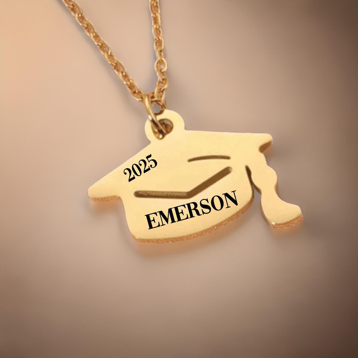Personalized graduation necklace, grad name necklace, graduation cap necklace, 2025 graduate gift, 2025 graduation necklace, senior gift