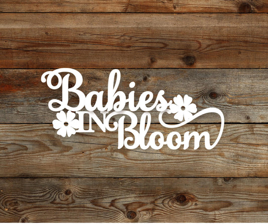 Babies in Bloom sign, custom baby shower sign, twin baby shower, flower-themed baby shower