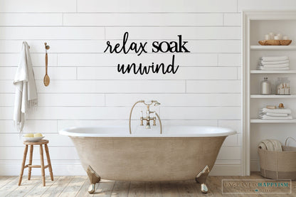 relax soak unwind wood sign, room decor, home decor, custom get naked sign, home inspiration, wall decor, fully customizable, bathtub decor