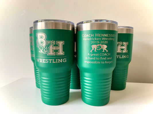 Engraved Coach Cup, Wrestling Coach Tumbler, Coach Gift Idea, Tumbler with lid, football Coach Gift, Wrestling tumbler, football Coach cup