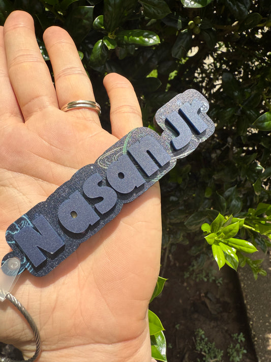 Galaxy Space Bag Tag | Personalized Name Keychain