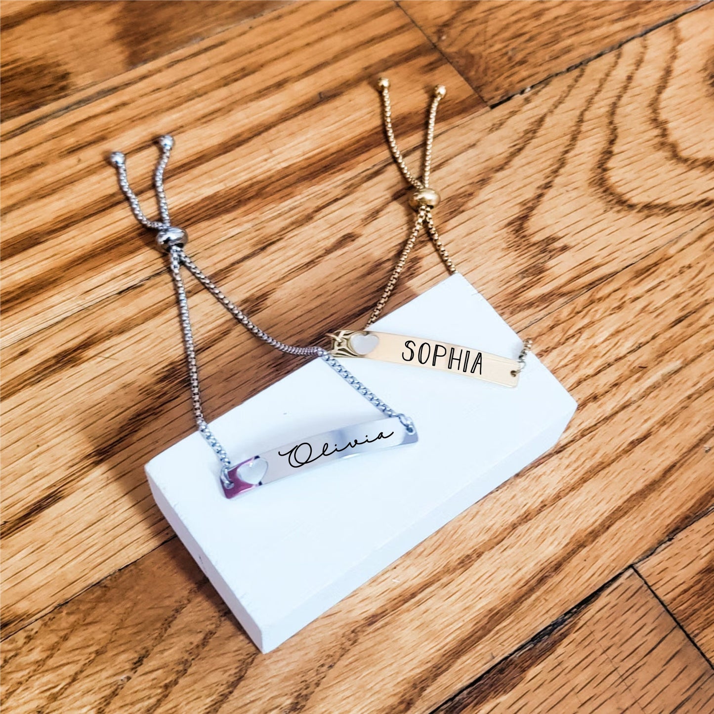 Personalized bracelet, Engraved name bracelet, engraved heart bracelet, heart cutout bracelet, mom gift, daughter gift, friend gift