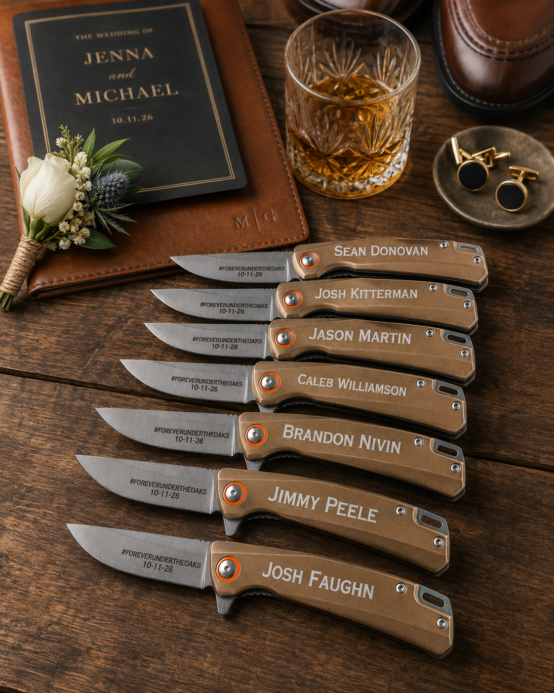 Personalized Groomsmen Knife, Engraved Pocket Knife with Name, Custom Wedding Knife, Best Man Gift, Groomsman Gift, Gift for Him