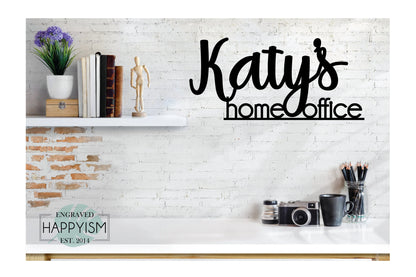 Custom home office sign, custom name sign, custom office sign, wood office gift idea