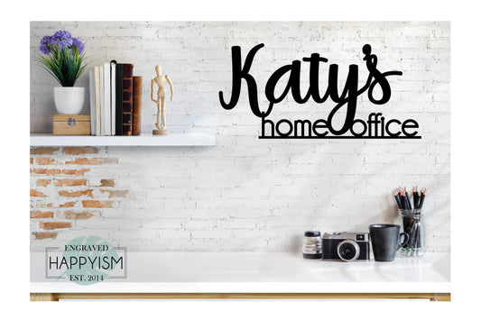 Custom home office sign, custom name sign, custom office sign, wood office gift idea
