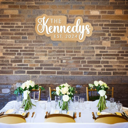 Lightweight 3D Baby girl Wooden Wedding sign, mr and mrs sign, wood wedding sign, wedding sign, bride and groom sign, family sign