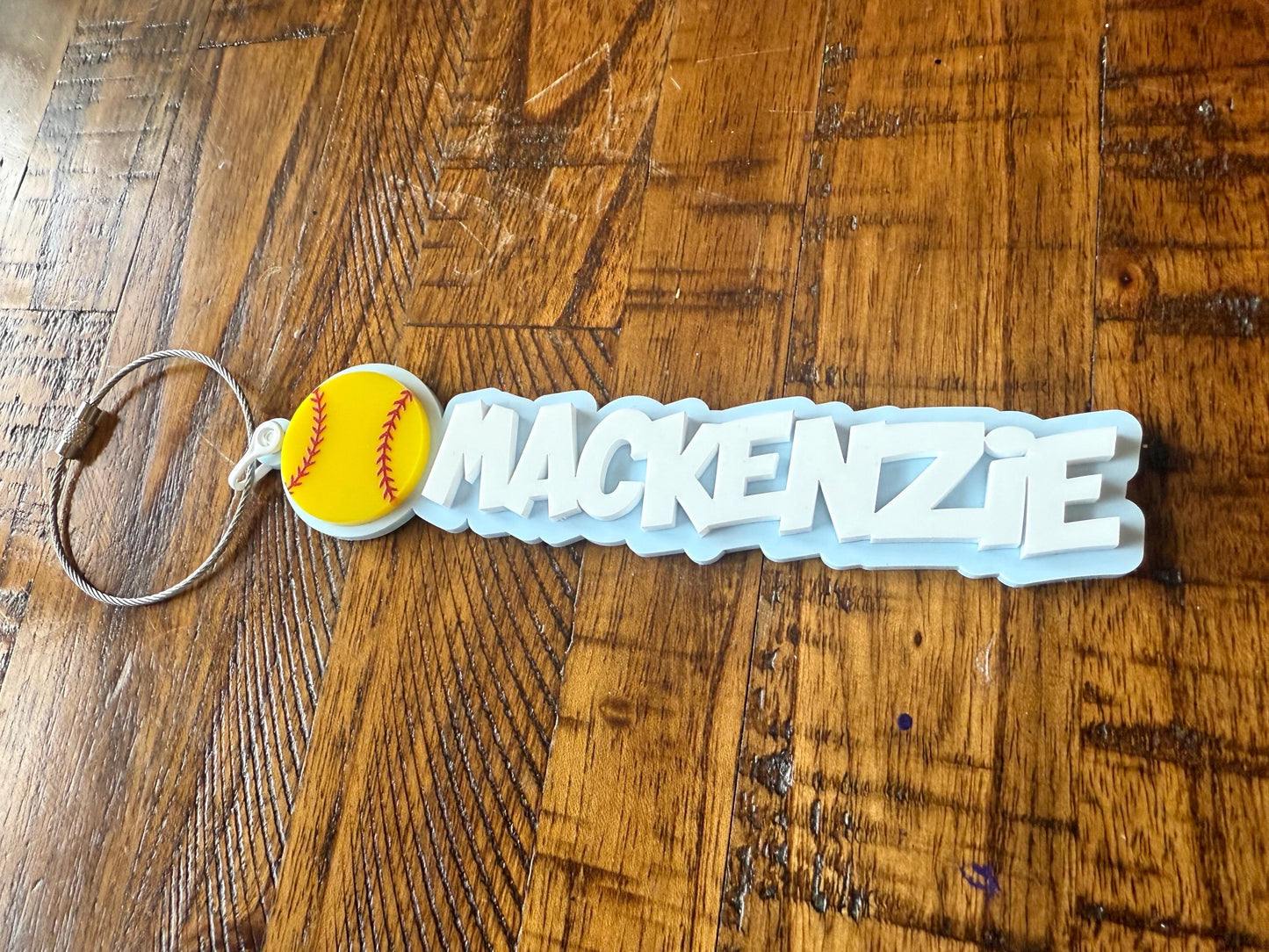 Custom Baseball or Softball Bag Tag – Personalized Sports Backpack Tag with Player Name, Team Gift, Coach Gift, Acrylic baseball name tag