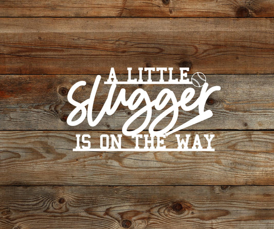 A little slugger is on the way sign, custom baby boy shower sign, baseball themed baby shower