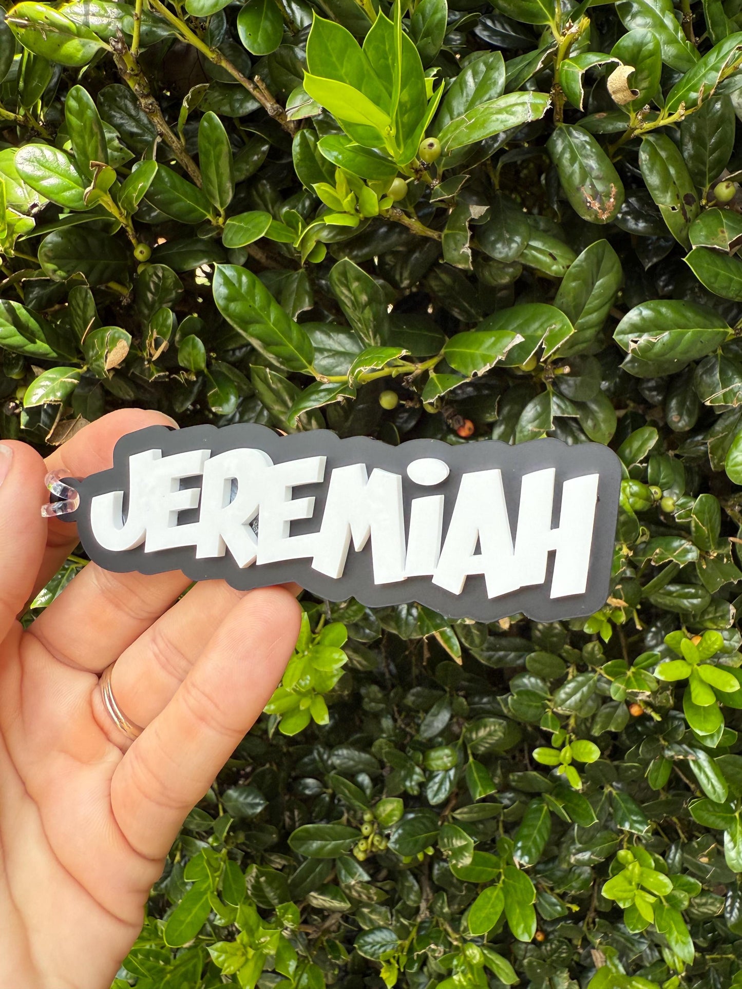 Trendy boy name bag tag, aesthetic name tag, Custom matte black Acrylic Bag Tag – Personalized Name Tag for Backpacks, Sports Bags & Travel