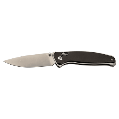 Personalized Black Pocket Knife With Clip – Engraved Button Lock Folding Knife – Custom Gift for Him, Dad or Groomsman