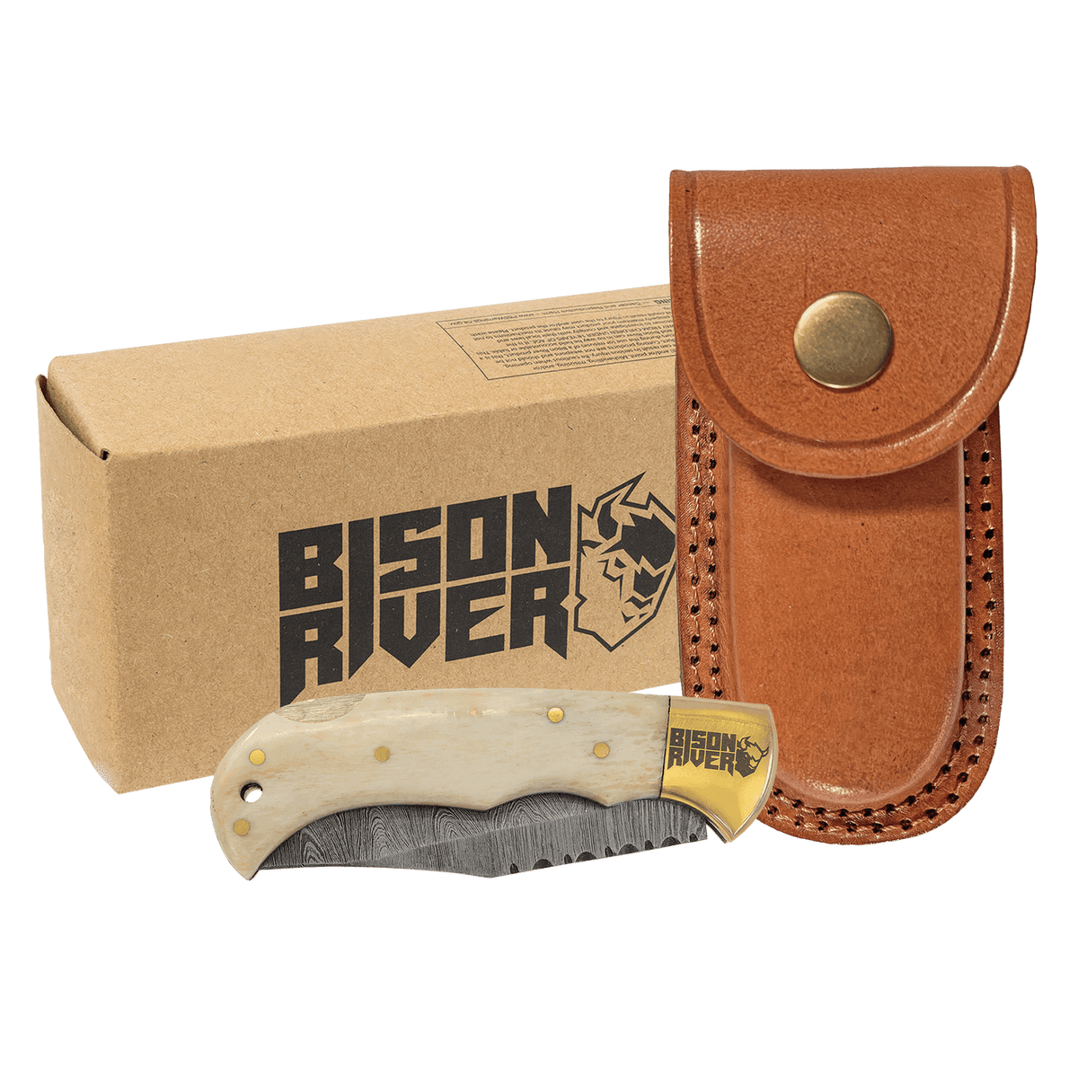 Personalized Wood Pocket Knife – Engraved Folding Knife – Custom Gift for Him, Dad or Groomsman – Bison River 3.5"