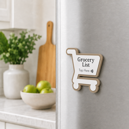 TapSake™ Smart Grocery List Magnet – Automatically Organized Digital Shopping List
