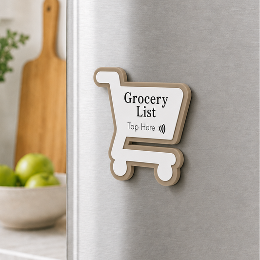TapSake™ Smart Grocery List Magnet – Automatically Organized Digital Shopping List