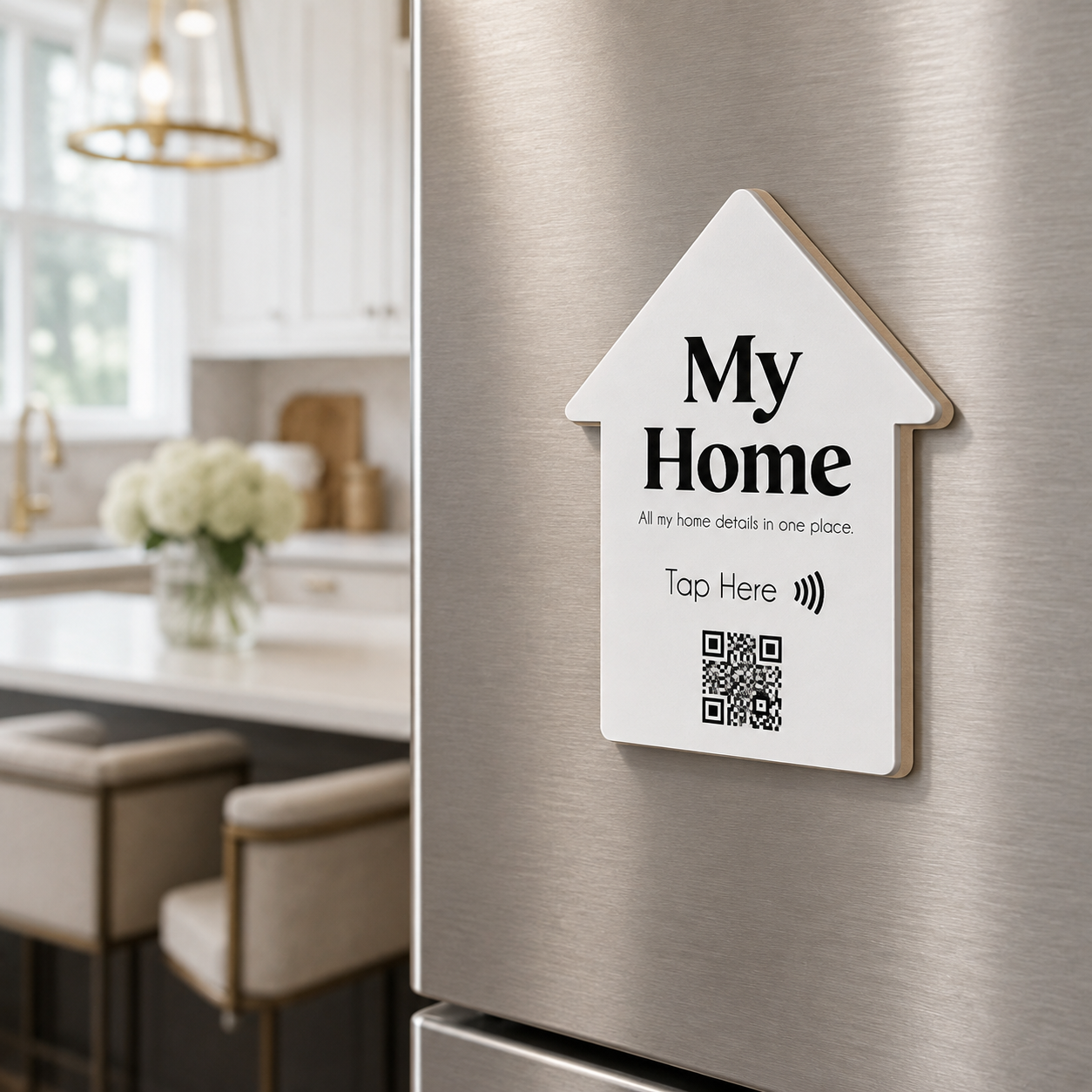 TapSake™ My Home Smart NFC + QR Home Maintenance Magnet