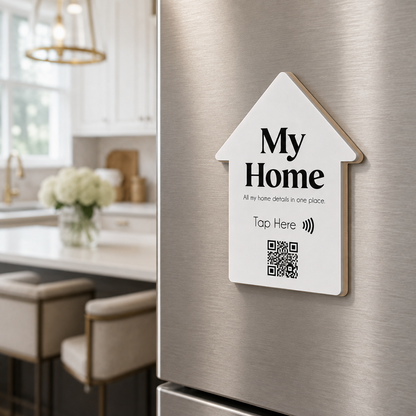 TapSake™ My Home Smart NFC + QR Home Maintenance Magnet