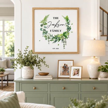 Farmhouse family name sign